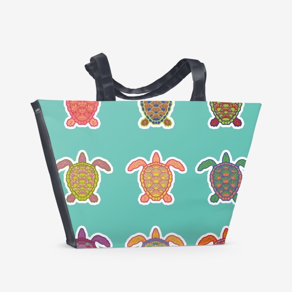 Пляжная сумка &laquo;разноцветные морские черепашки&raquo;