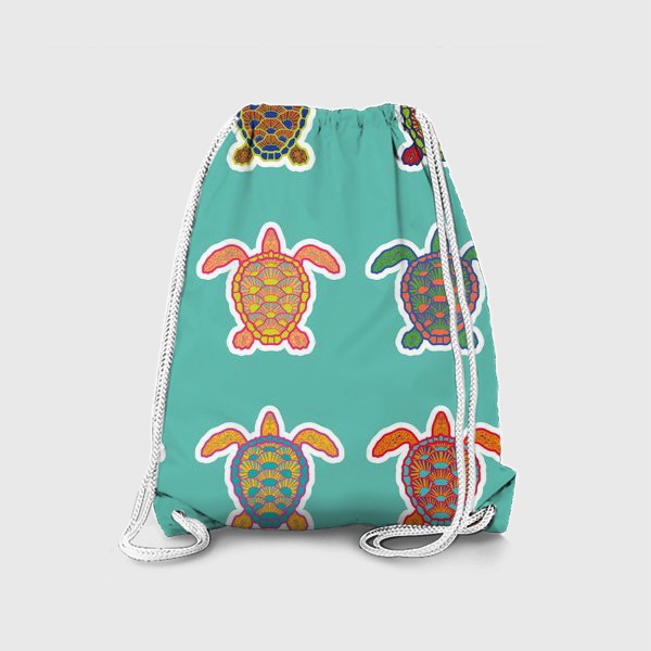 Рюкзак «разноцветные морские черепашки»