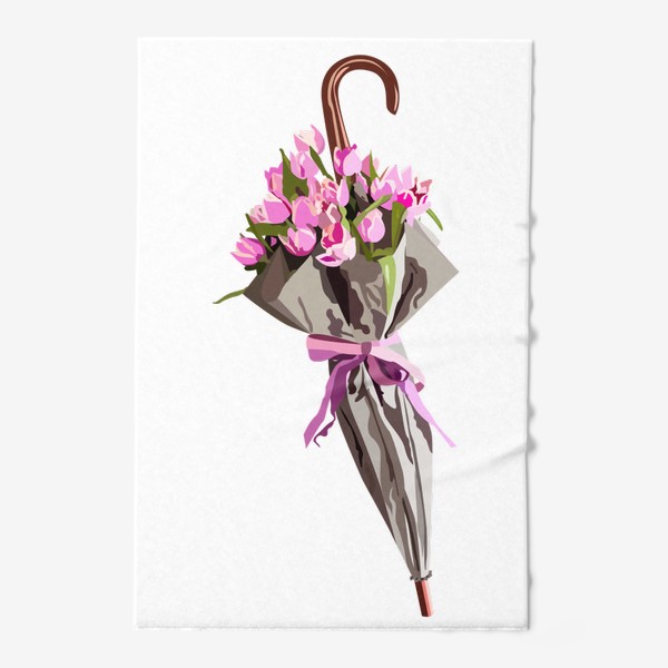 Полотенце «Зонт с тюльпанами»