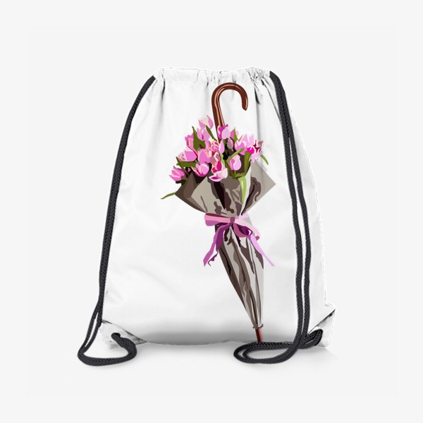 Рюкзак «Зонт с тюльпанами»