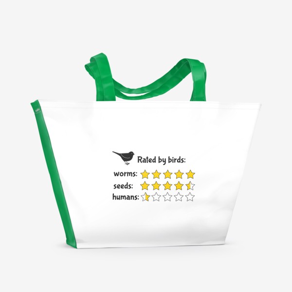 Пляжная сумка «Юмор о птицах - бердвотчинг»