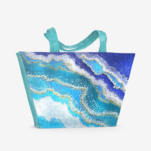 Пляжная сумка «Волны с золотом»