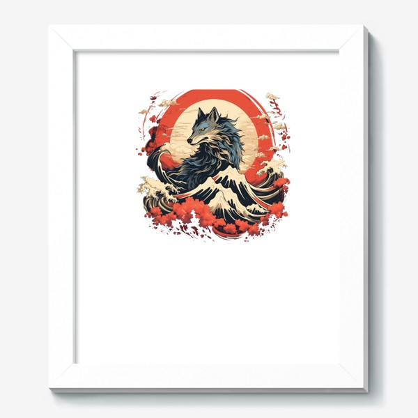 Картина «Волк в японском стиле», купить в интернет-магазине в Москве,  автор: Jack Iden, цена: 4780 рублей, 84501.179482.1942166.7084214
