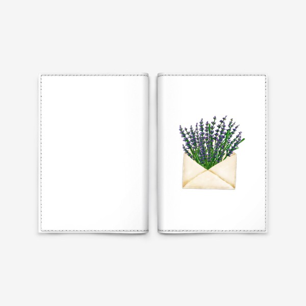 Обложка для паспорта «Конверт с лавандой»
