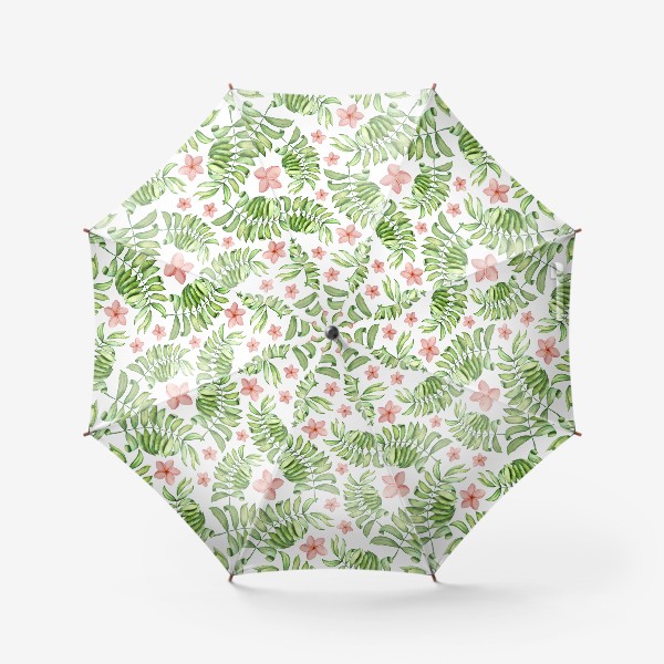 Зонт &laquo;Тропический акварельный паттерн. Цветы&raquo;