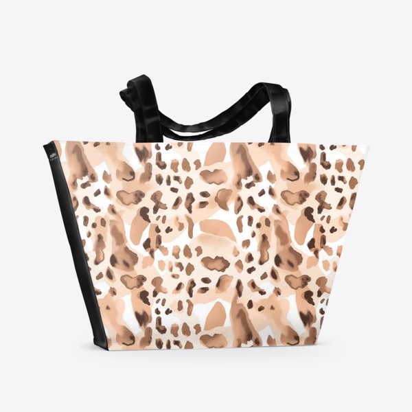 Пляжная сумка «Акварельный леопард»