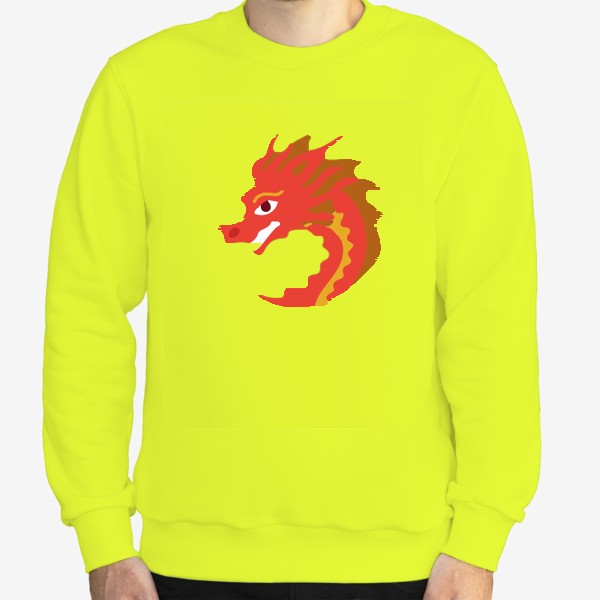 Свитшот «дракон красный с золотым китайский»
