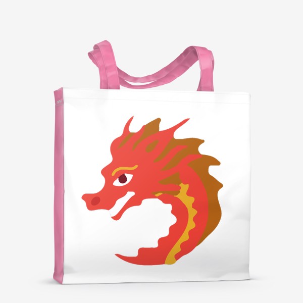 Сумка-шоппер «дракон красный с золотым китайский»