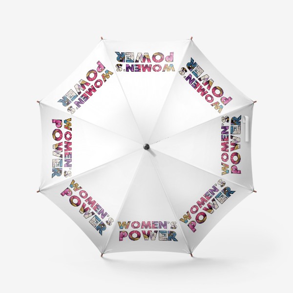 Зонт «Women's Power - Надпись с цветами. Женская сила»