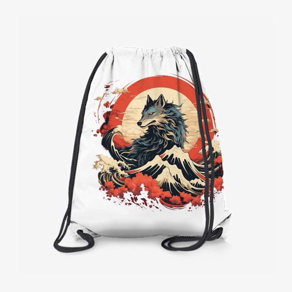 Рюкзак «Волк в японском стиле»