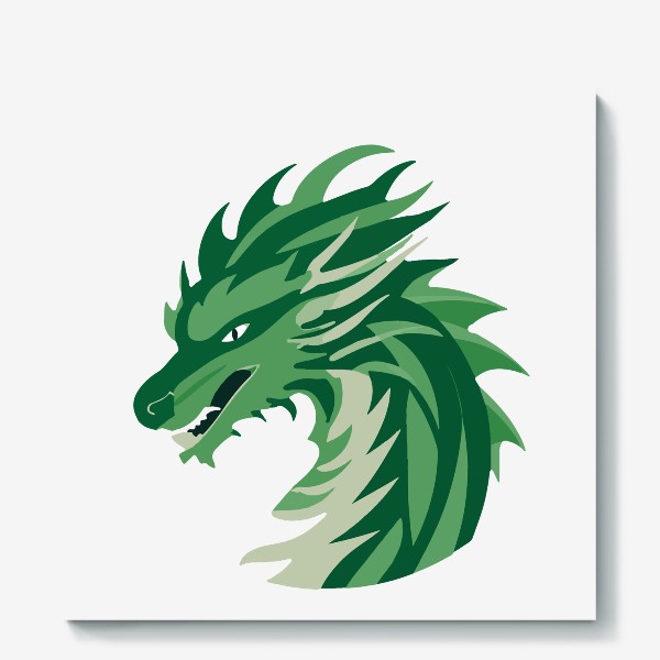 Холст «дракон зеленый китайский»