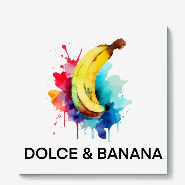 Холст «Dolce and Banana watercolor»