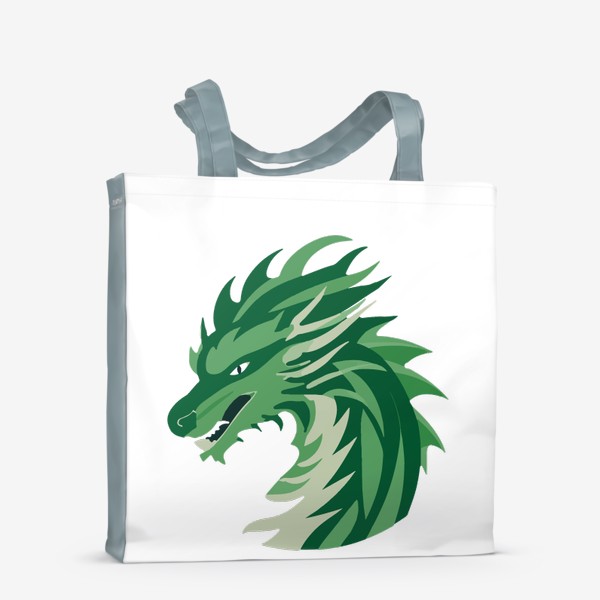 Сумка-шоппер «дракон зеленый китайский»