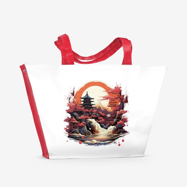 Пляжная сумка «Японский арт - 5»