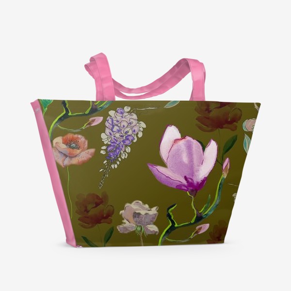 Пляжная сумка «винтажные цветы»
