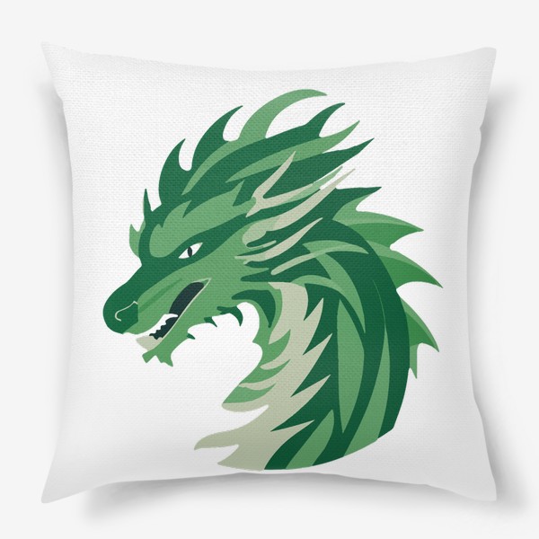 Подушка «дракон зеленый китайский»