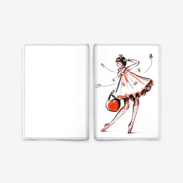 Обложка для паспорта «Девушка Королева Карт»