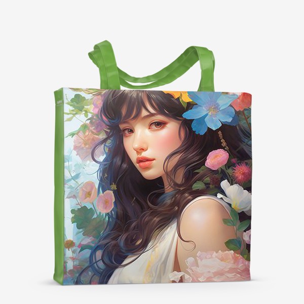 Сумка-шоппер «Девушка в цветах - 1»