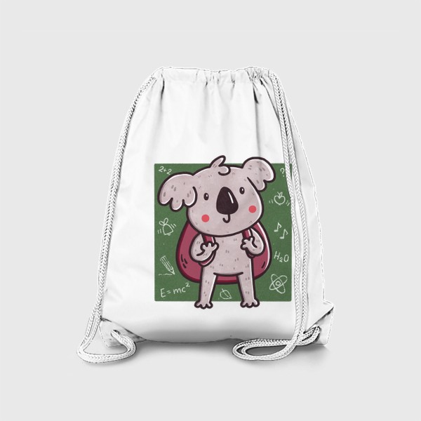Рюкзак «Милая коала с рюкзаком идет в школу. 1 сентября. День учителя»