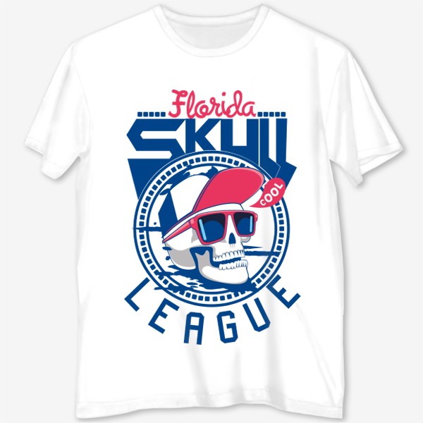 Футболка с полной запечаткой &laquo;Лиги Черепа "Skull Leagues"&raquo;