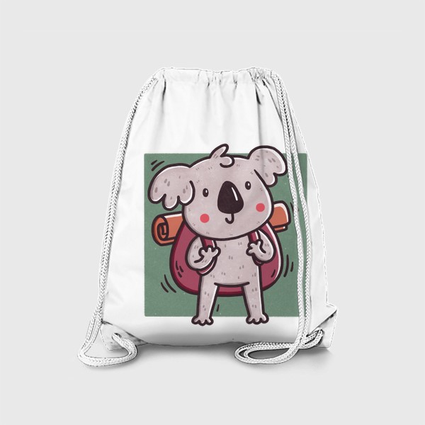 Рюкзак «Милая коала с рюкзаком - путешественник. Туризм»