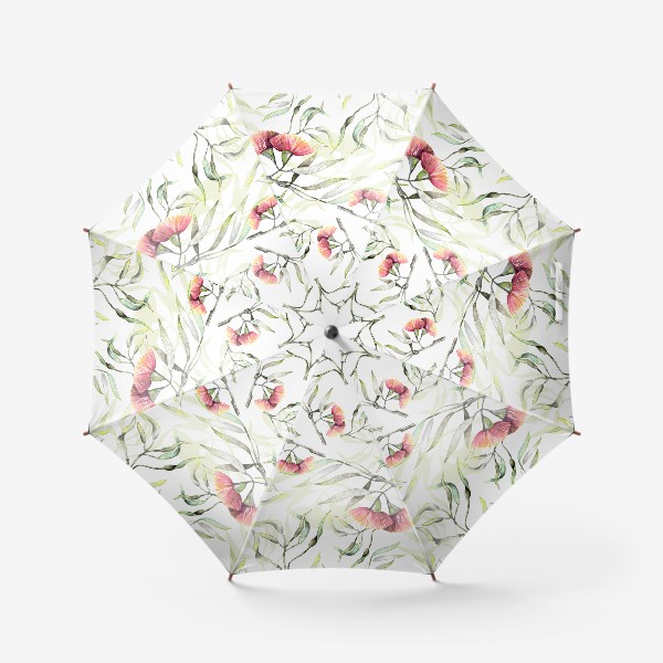 Зонт «Эвкалипт на белом фоне»