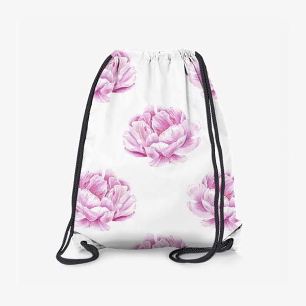 Рюкзак «Розовые пионы на белом»