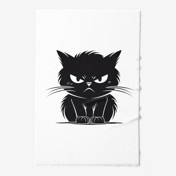 Полотенце «Злой черный котик »