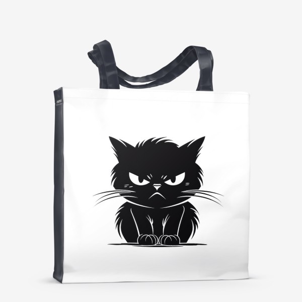 Сумка-шоппер «Злой черный котик »