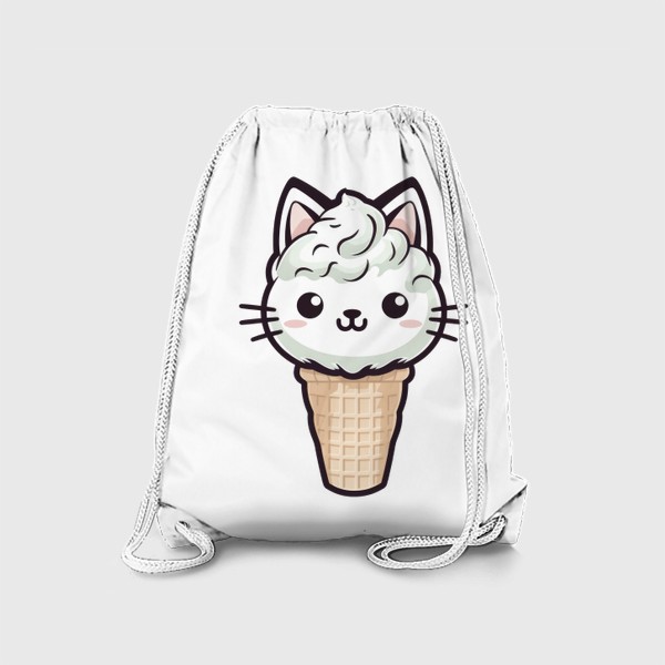 Рюкзак «Кот - мороженое. Летний принт с котиком»