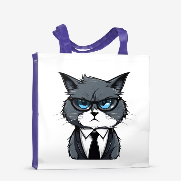 Сумка-шоппер «Офисный злой кот. Принт для коллеги»