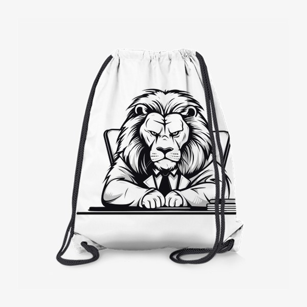 Рюкзак «Злой офисный лев. Принт для коллеги или босса»