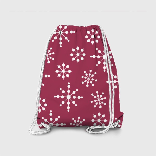 Рюкзак «Белый орнамент на красном»