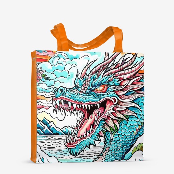 Сумка-шоппер «Яростный китайский дракон»