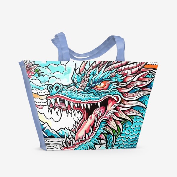 Пляжная сумка «Яростный китайский дракон»