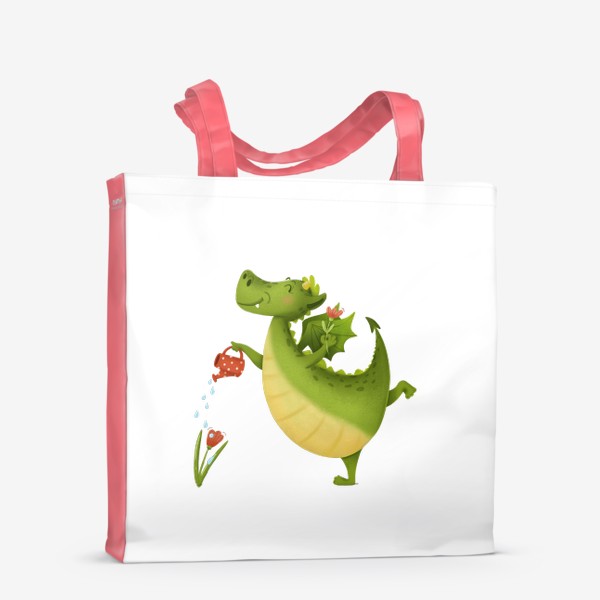 Сумка-шоппер «Зеленый дракон с лейкой»