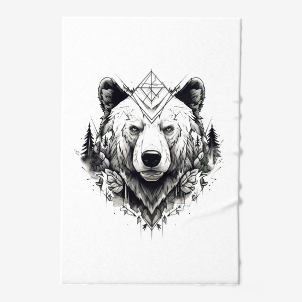 Полотенце «Графический медведь»