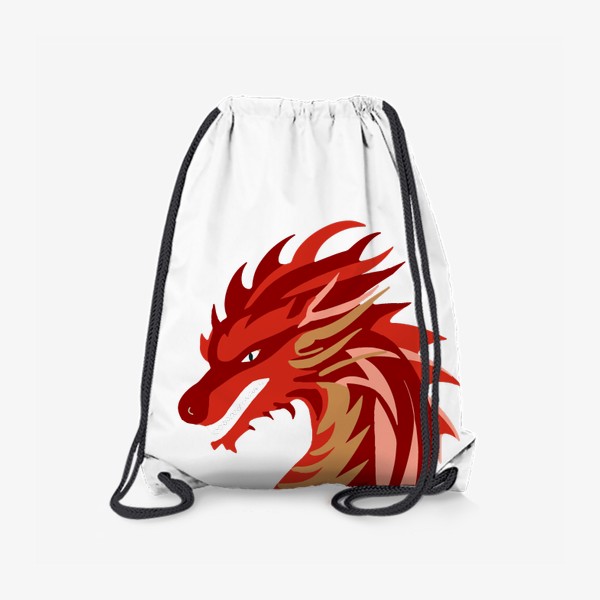 Рюкзак «дракон красный с золотым и розовым китайский»