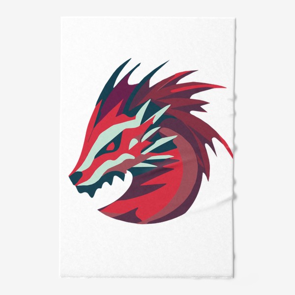 Полотенце «дракон красный символ нового года 2024»