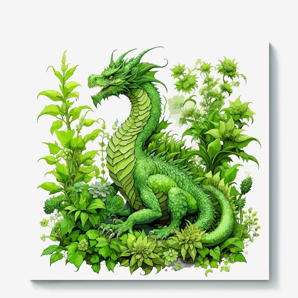 Холст «Зелёный дракон»