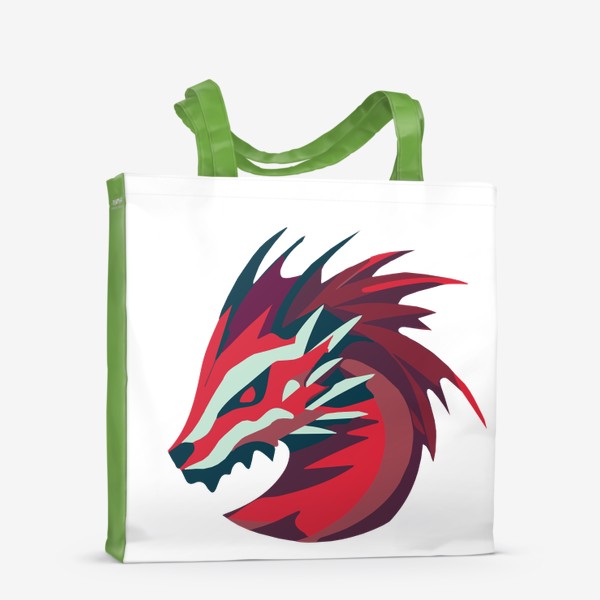 Сумка-шоппер «дракон красный символ нового года 2024»