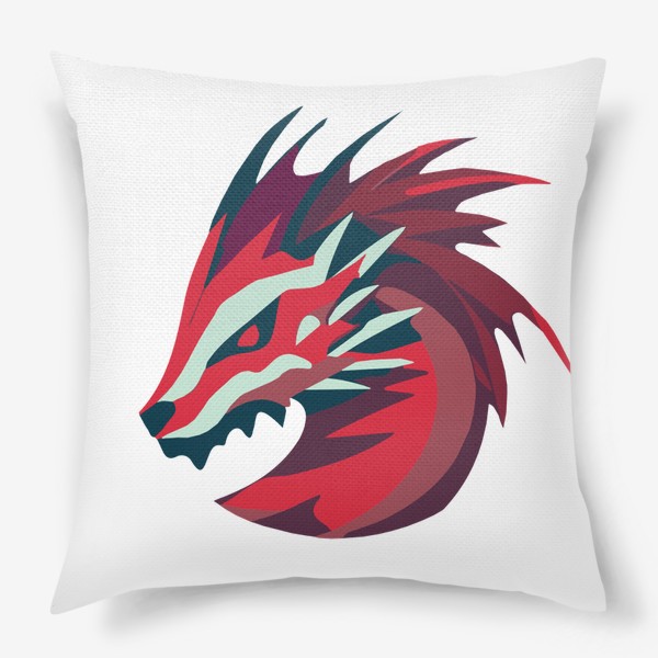Подушка «дракон красный символ нового года 2024»