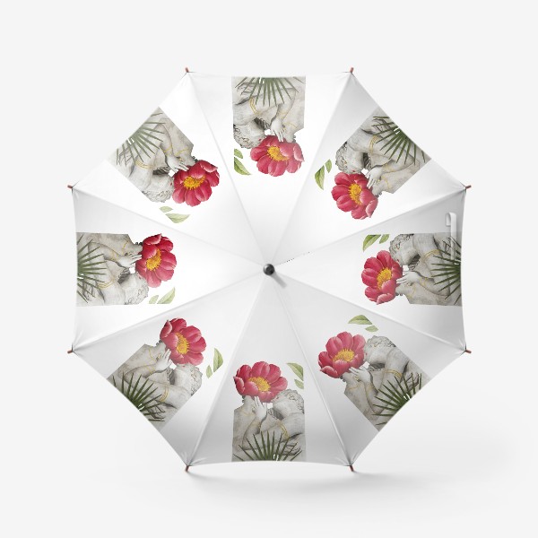 Зонт «Коллаж с цветком "Полюбить нарцисса"»