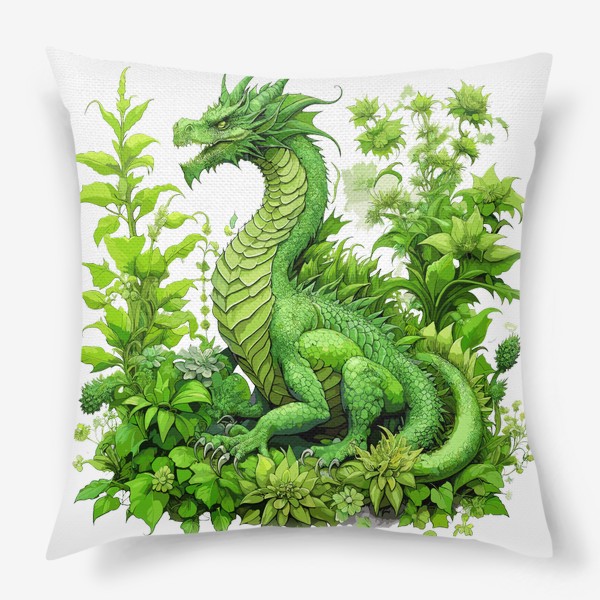 Подушка «Зелёный дракон»