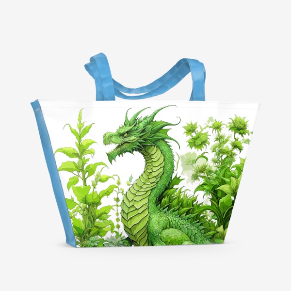 Пляжная сумка «Зелёный дракон»