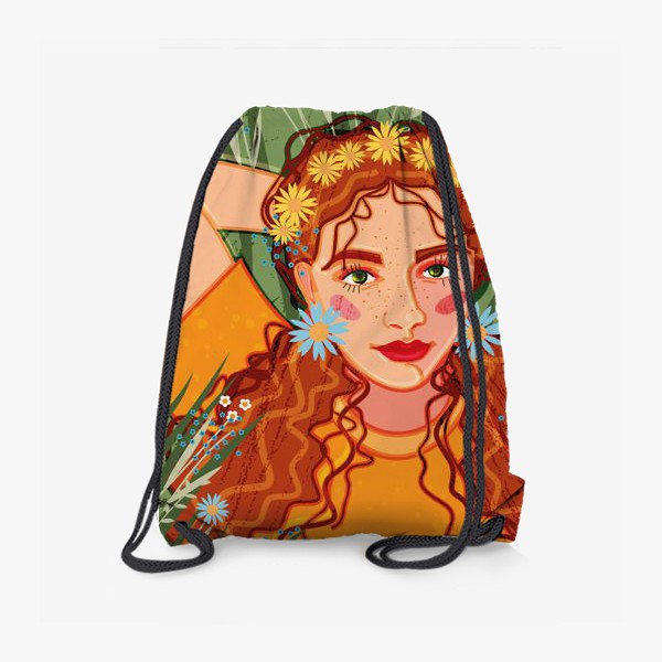 Рюкзак «девушка с рыжими кудрявыми волосами»