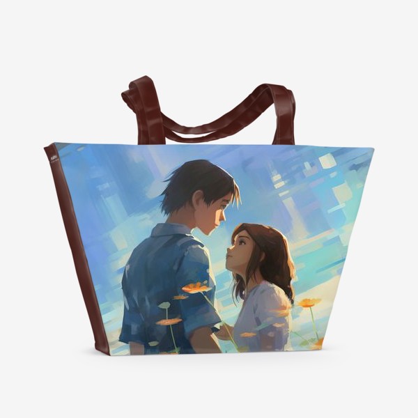 Пляжная сумка «Аниме пара»