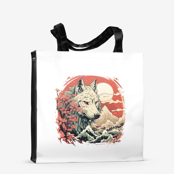 Сумка-шоппер «Волк в японском стиле - 2»