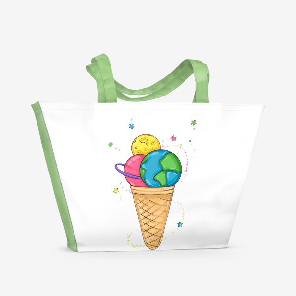 Пляжная сумка «Космическое мороженое :)»