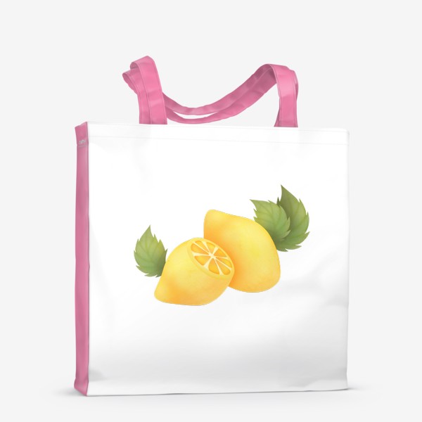 Сумка-шоппер «Лимоны - яркий акварельный рисунок»